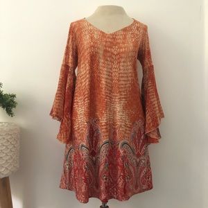 Jeff Gallano Paisley Print Dress